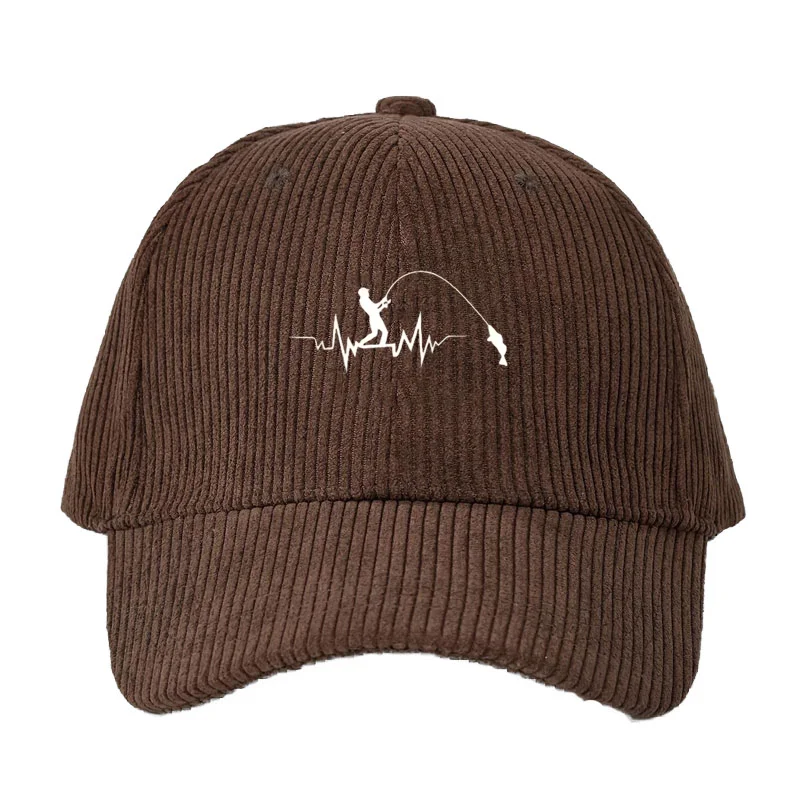 Fishing Hook - Customize Corduroy Baseball Cap Men Women