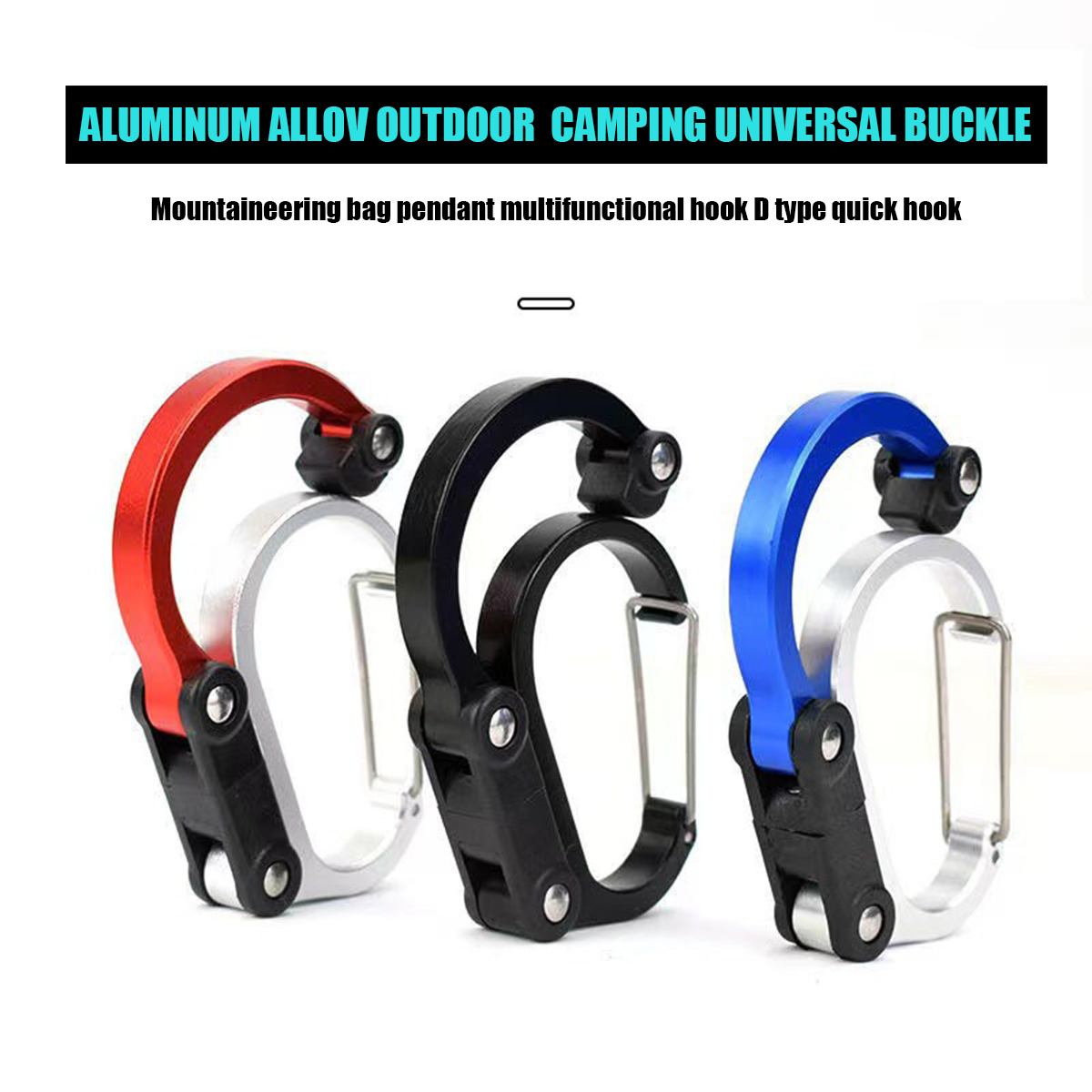 Fishing Hook - Dtype Hook Gear Clip Carabiner Rotating