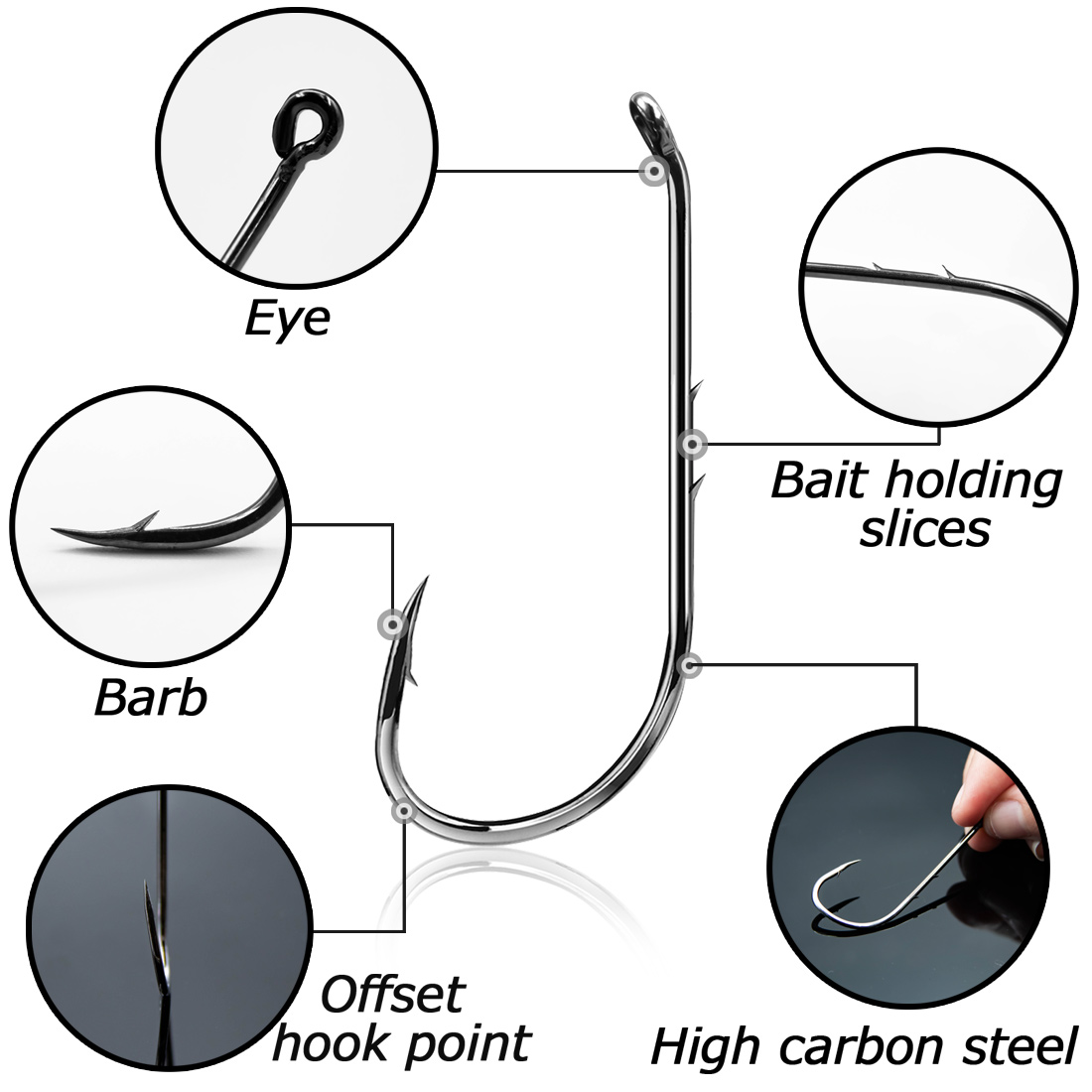 9KM Lưỡi Câu Baitholder Móc Câ - đánh giá và giá Fishing Hook Circle