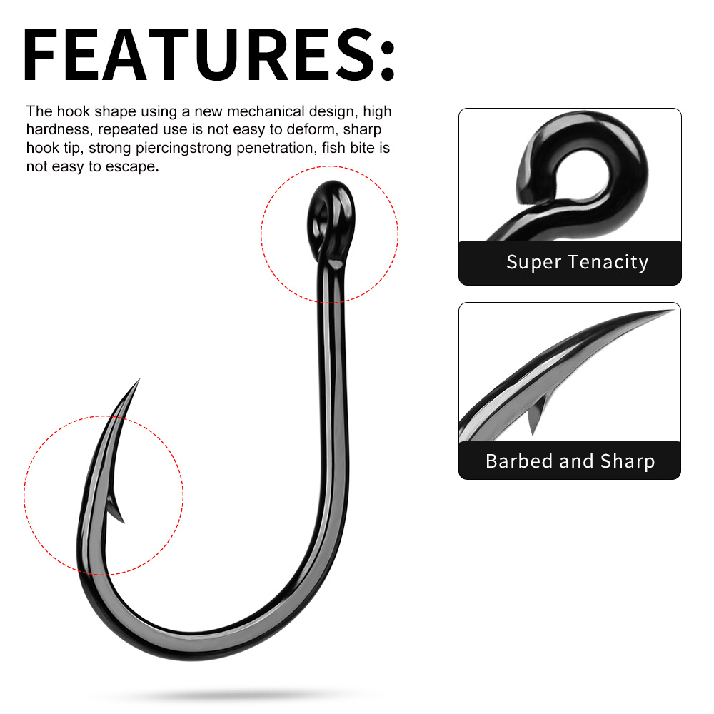10Pcs High Carbon Steel Barbed - đánh giá và giá Fishing Hook Assortment