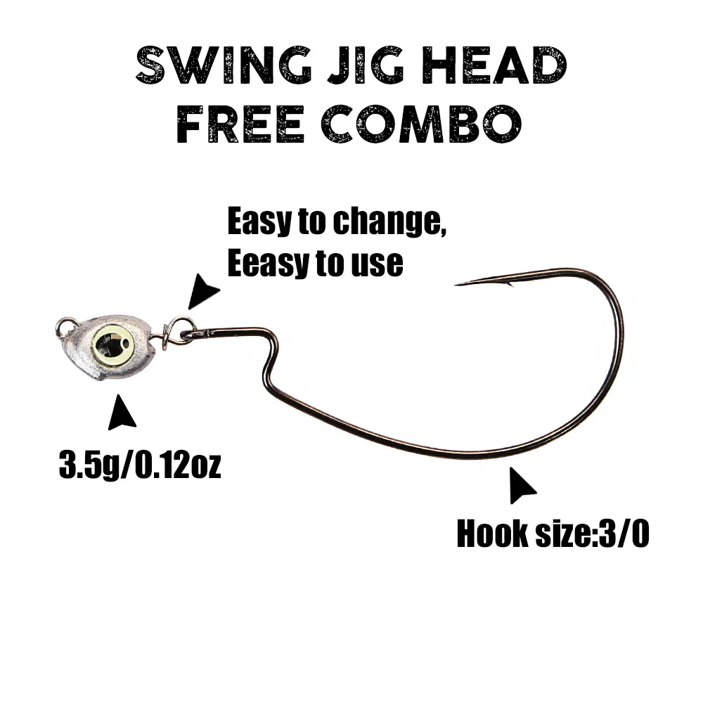 B&U Swing Jig Head Cheburashka - đánh giá và giá Fishing Hook Offset